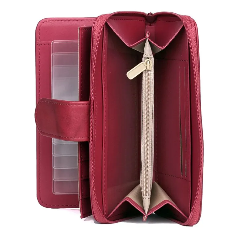 J. Buxton Womens Rfid Blocking Checkbook Wallet