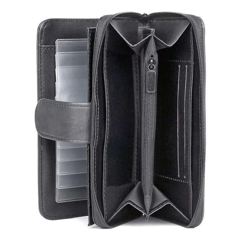 J. Buxton Womens Rfid Blocking Checkbook Wallet