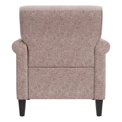 Jean Traditional Rolled Arm Accent Chair with Pewter Nailheads in Chenille