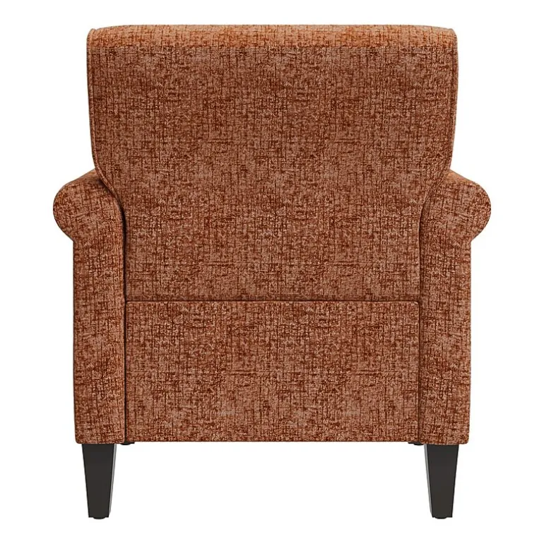 Jean Traditional Rolled Arm Accent Chair with Pewter Nailheads in Chenille
