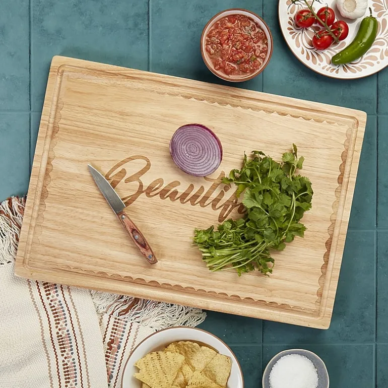 Jenny Martinez Rubberwood 20"x14" Cutting Board
