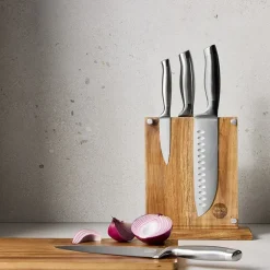 Jenny Martinez Stainless Steel 5-pc. Knife Block Set
