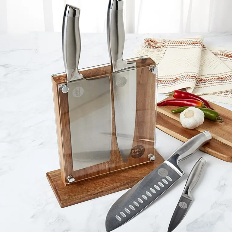 Jenny Martinez Stainless Steel 5-pc. Knife Block Set