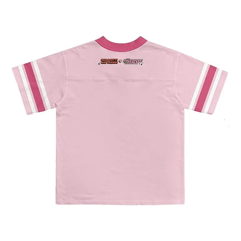 Jersey Little & Big Kid Girls V Neck Hello Kitty Powerpuff Girls Short Sleeve Jersey