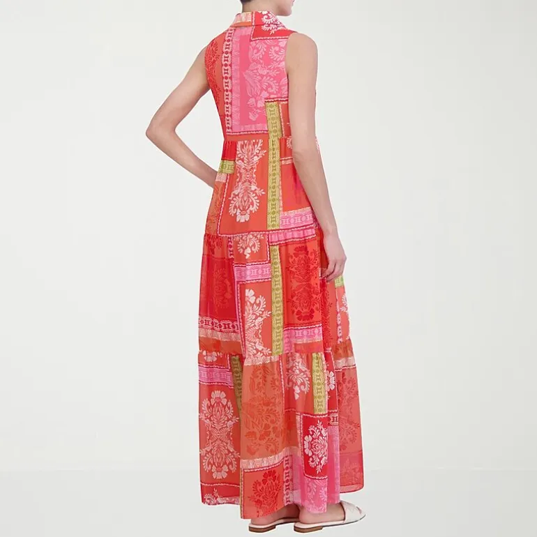 Jessica Howard Womens Petite Sleeveless Maxi Dress
