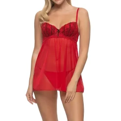 Jezebel Wish Mesh and Lace Babydoll - 999562