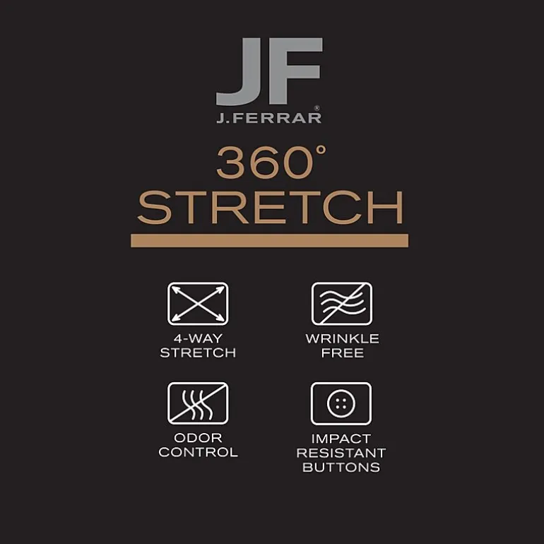 J. Ferrar Big And Tall 360 Stretch Performance Mens Regular Fit Wrinkle Free Long Sleeve Dress Shirt