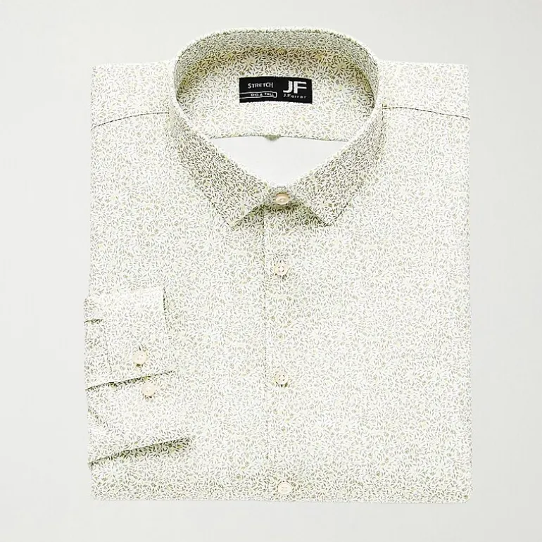 J. Ferrar Big And Tall 360 Stretch Performance Mens Regular Fit Wrinkle Free Long Sleeve Dress Shirt
