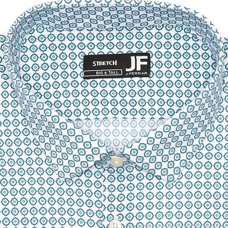 J. Ferrar Big And Tall Ultra Comfort Mens Regular Fit Stretch Fabric Wrinkle Free Long Sleeve Dress Shirt