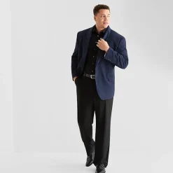 J. Ferrar Evening Edition Mens Big and Tall Stretch Fabric Regular Fit Tuxedo Jacket