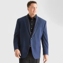 J. Ferrar Evening Edition Mens Big and Tall Stretch Fabric Regular Fit Tuxedo Jacket