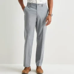 J. Ferrar Heather Twill Mens Straight Fit Flat Front Pant