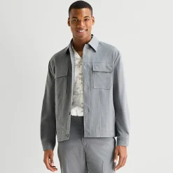 J. Ferrar Heather Twill Shirt Jacket and Pant Separates