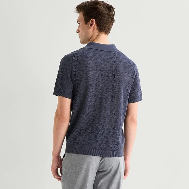 J. Ferrar Johnny Collar Mens Short Sleeve Polo Sweater