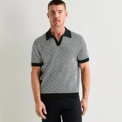 J. Ferrar Johnny CollarN Mens Short Sleeve Polo Sweater