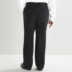 J. Ferrar Linen Blend Texture Mens Straight Fit Big and Tall Flat Front Pant