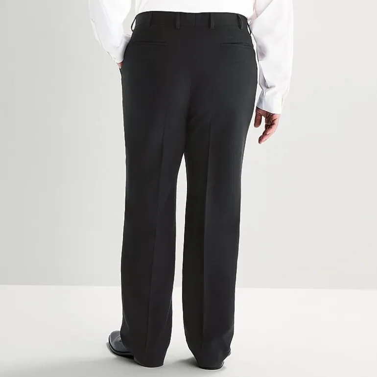 J. Ferrar Linen Blend Texture Mens Straight Fit Big and Tall Flat Front Pant