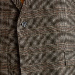 J. Ferrar Mens Big and Tall Plaid Regular Fit Sport Coat