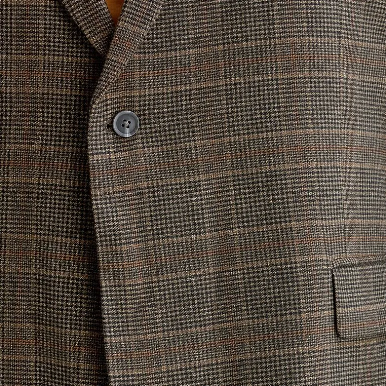 J. Ferrar Mens Big and Tall Plaid Regular Fit Sport Coat