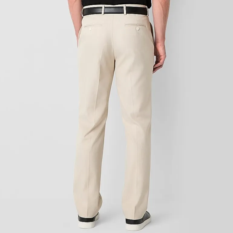 J. Ferrar Mens Classic Fit Dress Flat Front Pant