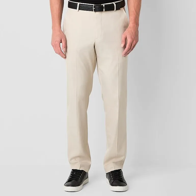 J. Ferrar Mens Classic Fit Dress Flat Front Pant