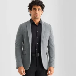 J. Ferrar Mens Knit Stretch Fabric Slim Fit Sport Coat