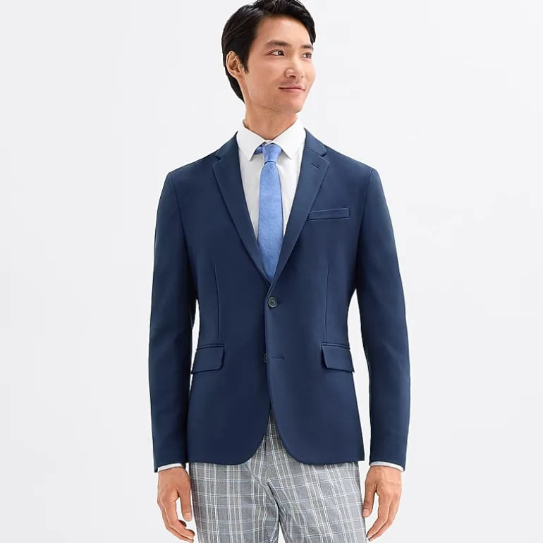 J. Ferrar Mens Knit Stretch Fabric Slim Fit Sport Coat