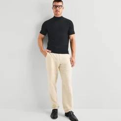 J. Ferrar Mens Mock Neck Short Sleeve Pullover Sweater