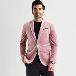 J. Ferrar Mens Slim Fit Velvet Sport Coat