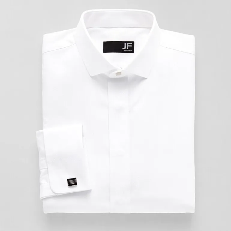 J. Ferrar Point Collar Long Sleeve Tuxedo Shirt
