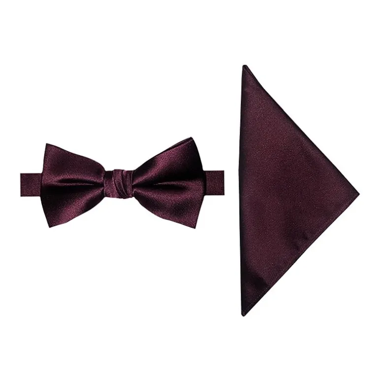 J. Ferrar Solid Bow Tie Set