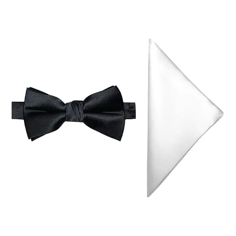 J. Ferrar Solid Bow Tie Set