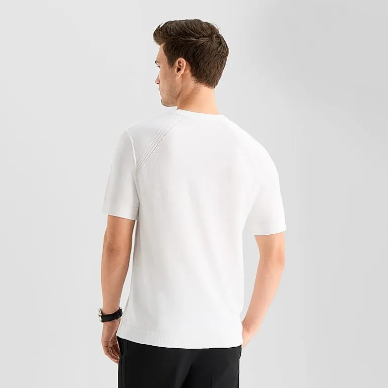 J. Ferrar Solid Mens Crew Neck Short Sleeve Pullover Sweater