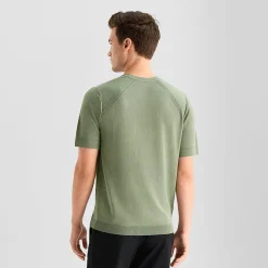 J. Ferrar Solid Mens Crew Neck Short Sleeve Pullover Sweater