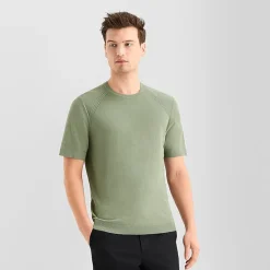J. Ferrar Solid Mens Crew Neck Short Sleeve Pullover Sweater