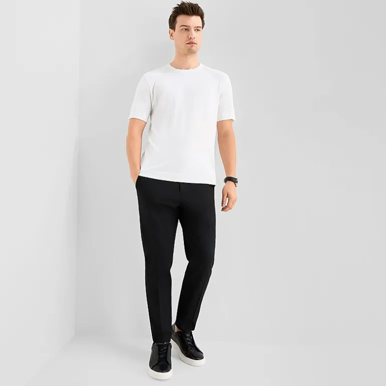 J. Ferrar Solid Mens Crew Neck Short Sleeve Pullover Sweater