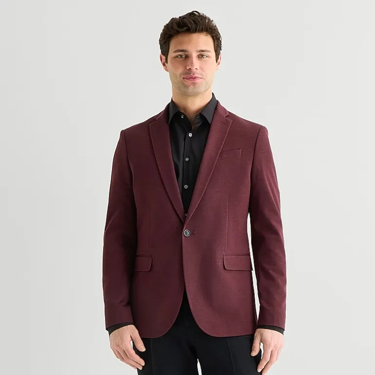 J. Ferrar 360 Stretch Knit Texture Mens Slim Fit Sport Coat