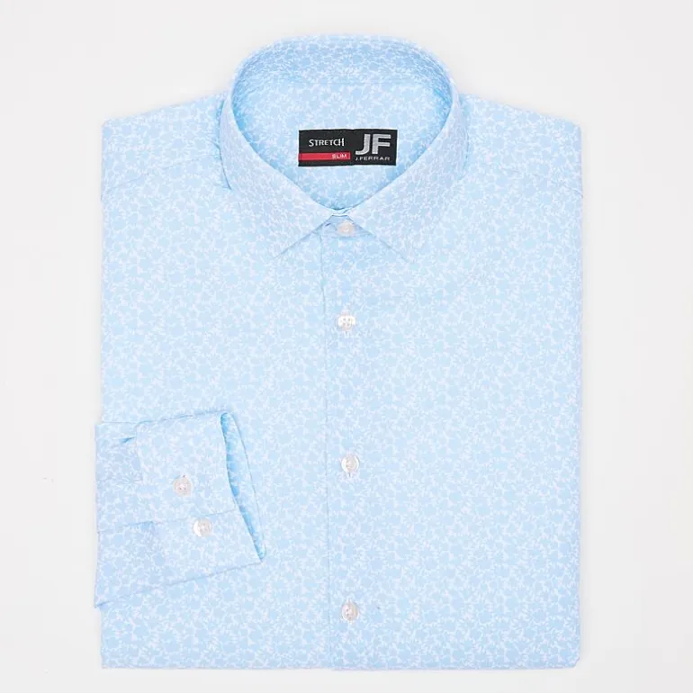 J. Ferrar 360 Stretch Performance Mens Slim Fit Stretch Fabric Long Sleeve Dress Shirt