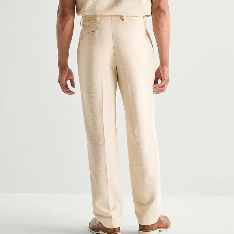J. Ferrar Textured Mens Straight Fit Dress Flat Front Pant
