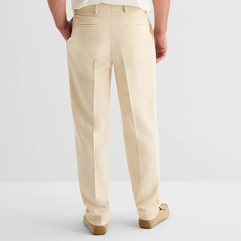 J. Ferrar Textured Mens Straight Fit Dress Flat Front Pant