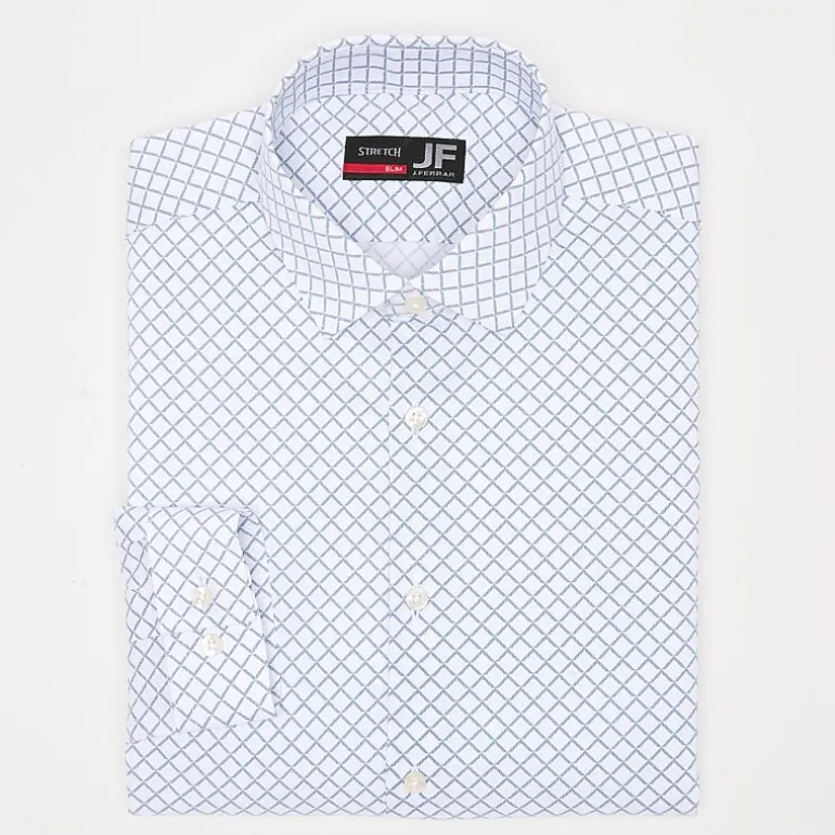 J. Ferrar Trutemp365 Mens Slim Fit Wrinkle Free Long Sleeve Dress Shirt