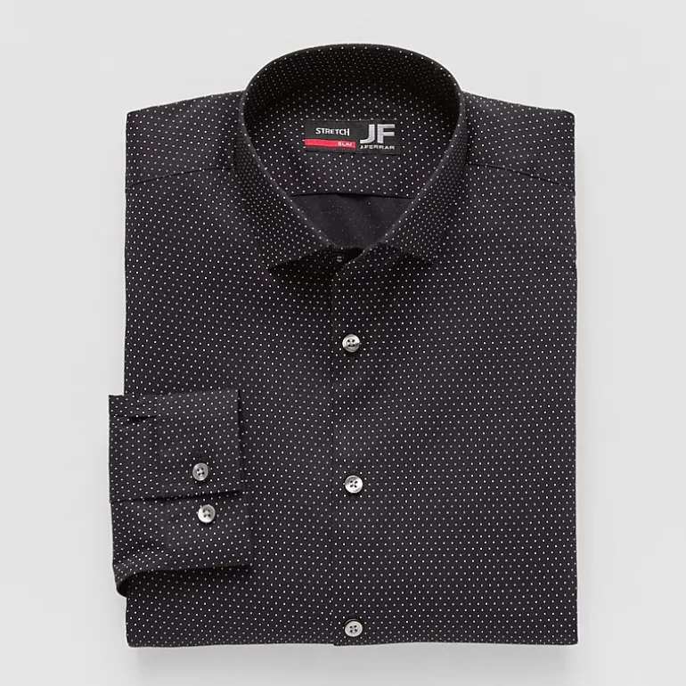 J. Ferrar Trutemp365 Mens Slim Fit Wrinkle Free Long Sleeve Dress Shirt