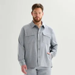 J. Ferrar Two Pocket Mens Lightweight Big and Tall Shirt Jacket