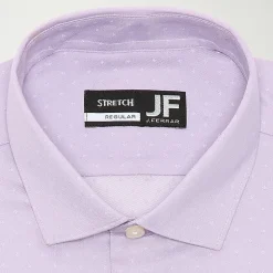 J. Ferrar Ultra Comfort Dobby Mens Regular Fit Stretch Fabric Wrinkle Free Long Sleeve Dress Shirt