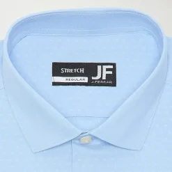 J. Ferrar Ultra Comfort Dobby Mens Regular Fit Stretch Fabric Wrinkle Free Long Sleeve Dress Shirt