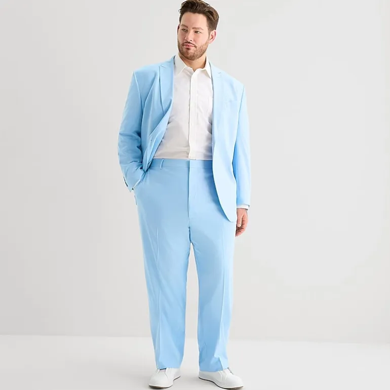 J. Ferrar Ultra Comfort Mens Big and Tall Stretch Fabric Regular Fit Flat Front Suit Pant