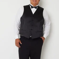 J. Ferrar Ultra Comfort Mens Big and Tall Regular Fit Tuxedo Vest