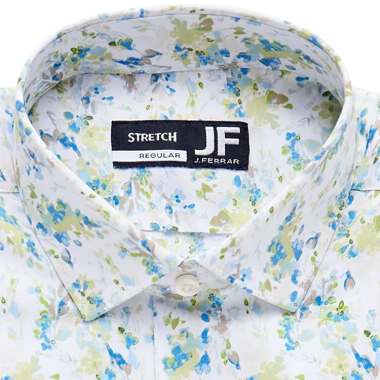 J. Ferrar Ultra Comfort Mens Regular Fit Stretch Fabric Wrinkle Free Long Sleeve Dress Shirt