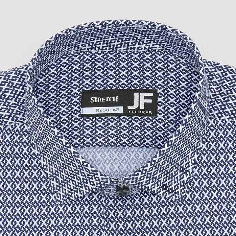 J. Ferrar Ultra Comfort Mens Regular Fit Stretch Fabric Wrinkle Free Long Sleeve Dress Shirt