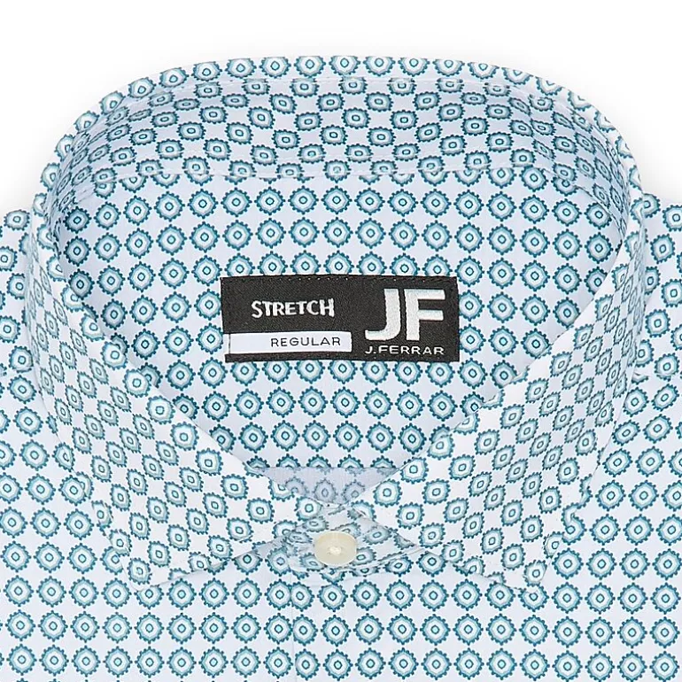 J. Ferrar Ultra Comfort Mens Regular Fit Stretch Fabric Wrinkle Free Long Sleeve Dress Shirt